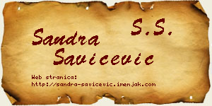Sandra Savićević vizit kartica